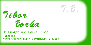 tibor borka business card